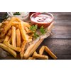 Patat pindasaus en mayonaise